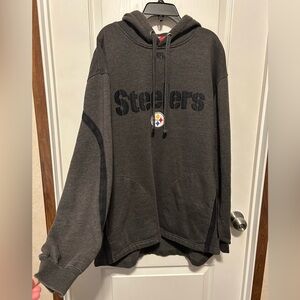 Steelers Gray Hoodie Sweatshirt - Size XL